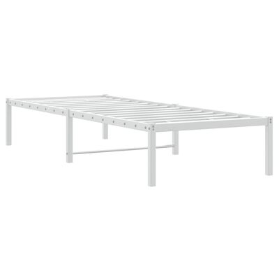 vidaXL Metalni okvir za krevet bijeli 75x190 cm