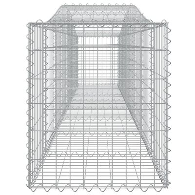 vidaXL Gabionska košara s lukom 400x50x60/80 cm pocinčano željezo