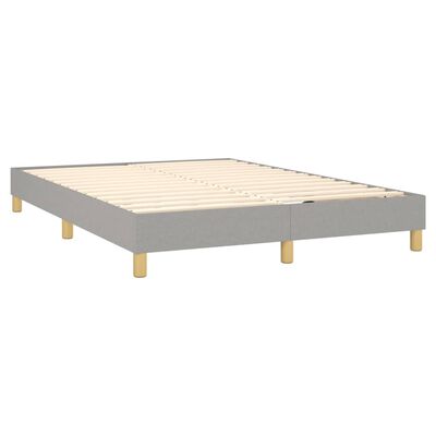 vidaXL Krevet box spring s madracem svjetlosivi 140x200 cm od tkanine