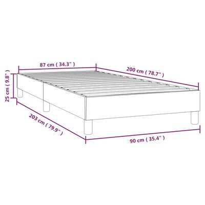 vidaXL Okvir za krevet ružičasti 90x200 cm baršunasti