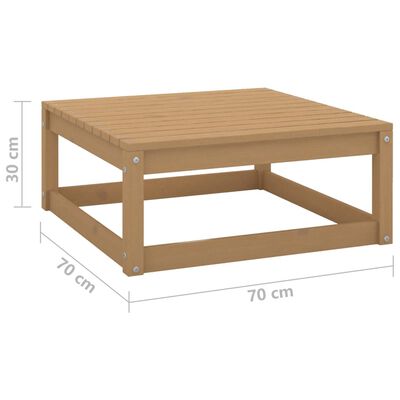 vidaXL Vrtni tabure 70x70x30 cm smeđa boja meda od masivne borovine