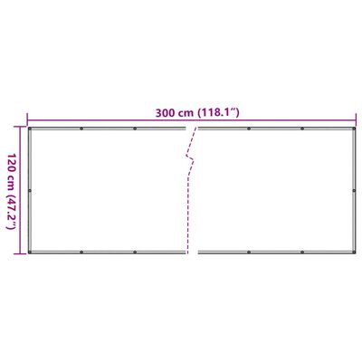 vidaXL Balkonski zaslon za privatnost s izgledom kamena 300x120 cm PVC