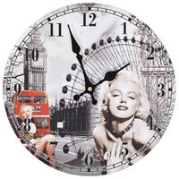 vidaXL Starinski zidni sat sa slikom Marilyn Monroe 30 cm