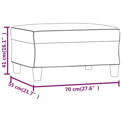 vidaXL Tabure svjetlosivi 70 x 55 x 41 cm od tkanine