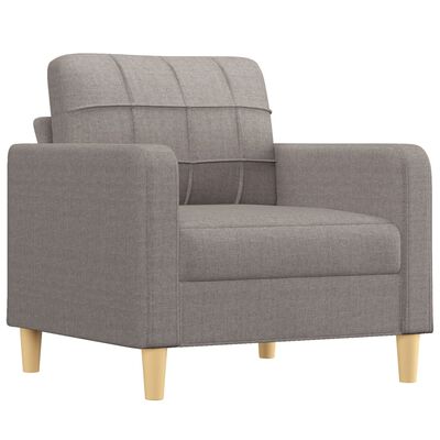 vidaXL 3-dijelni set sofa s jastucima smeđesivi od tkanine