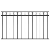 vidaXL Panel za ogradu čelični 1,7 x 0,8 m crni