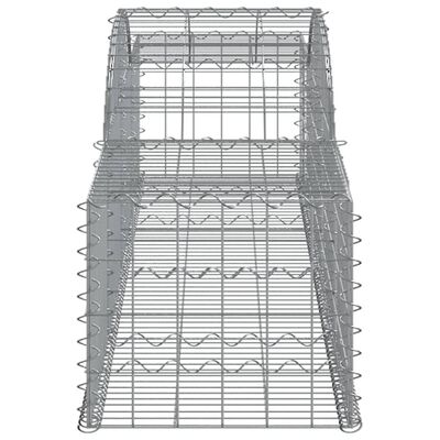 vidaXL Lučne gabionske košare 12 kom 300x50x40/60 cm pocinčano željezo