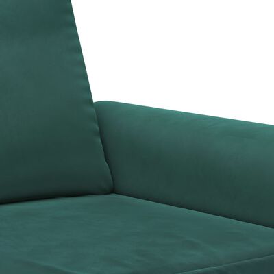 vidaXL 2-dijelni set sofa s jastucima tamnozeleni baršunasti