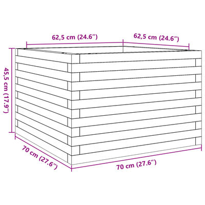 vidaXL Vrtna sadilica 70x70x45,5 cm od masivnog drva duglazije