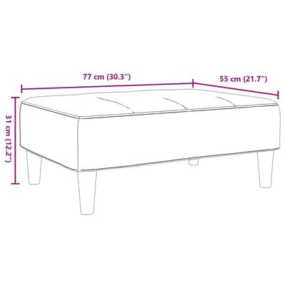 vidaXL Tabure crni 77x55x31 cm baršunasti