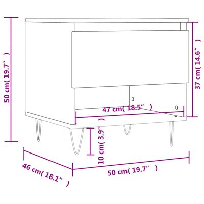 vidaXL Stolići za kavu 2 kom boja hrast 50x46x50 cm konstruirano drvo