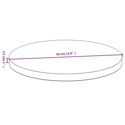 vidaXL Stolna ploča Ø30x2,5 cm od bambusa