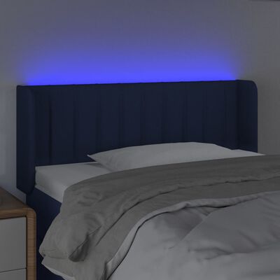 vidaXL LED uzglavlje plavo 83x16x78/88 cm od tkanine