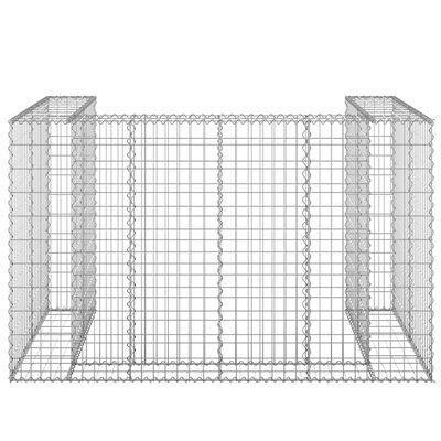 vidaXL Gabionski zid za kante od pocinčanog čelika 180 x 100 x 110 cm