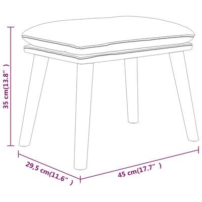 vidaXL Tabure tamnozeleni 45 x 29,5 x 35 cm od tkanine