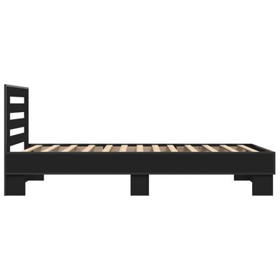 vidaXL Okvir kreveta crni 90 x 200 cm konstruirano drvo i metal
