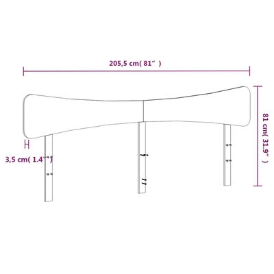 vidaXL Uzglavlje bijelo 200 cm od masivne borovine