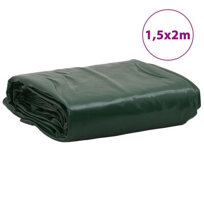 vidaXL Cerada zelena 1,5x2 m 650 g/m²