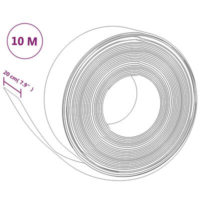 vidaXL Vrtne ivice 4 kom sive 10 m 20 cm od polietilena