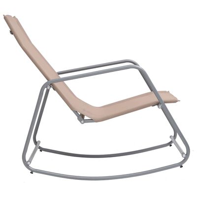 vidaXL Vrtna stolica za ljuljanje smeđesiva 95 x 54 x 85 cm tekstilen