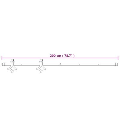 vidaXL Klizna vrata s priborom za montažu 100x210 cm masivna borovina