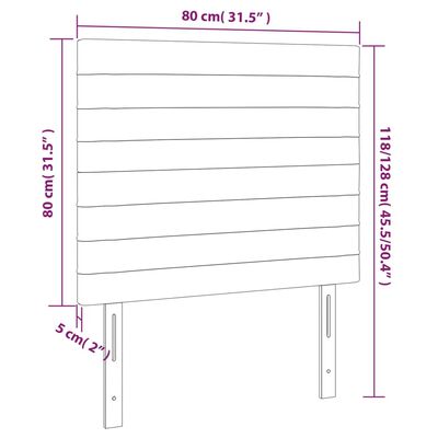 vidaXL Uzglavlja 2 kom tamnosiva 80x5x78/88 cm baršunasta