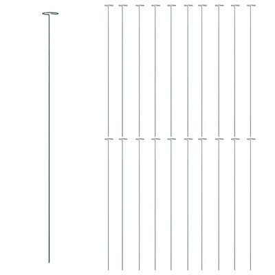 vidaXL Kolci za vrtne biljke 20 kom tamnozeleni 91 cm čelični