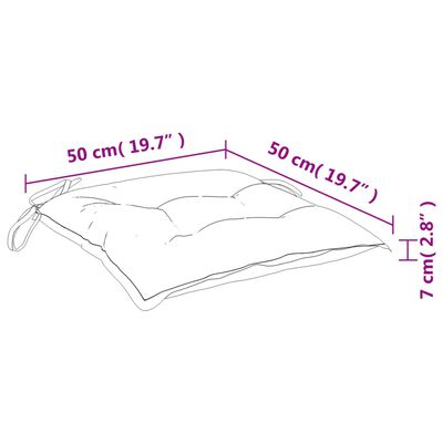 vidaXL Jastuci za stolice 6 kom tirkizni 50x50x7 cm od tkanine Oxford