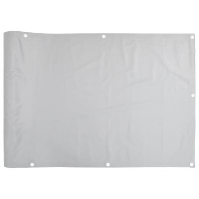 vidaXL Balkonski zaslon za privatnost sivi 700 x 75 cm PVC