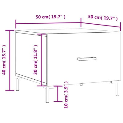 vidaXL Stolići za kavu 2 kom boja hrast 50x50x40 cm konstruirano drvo