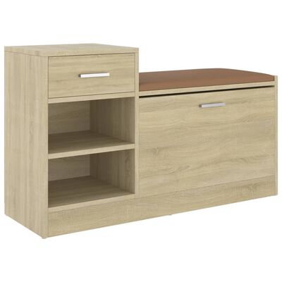 vidaXL Klupa za cipele boja hrasta sonome 94,5 x 31 x 57 cm od iverice