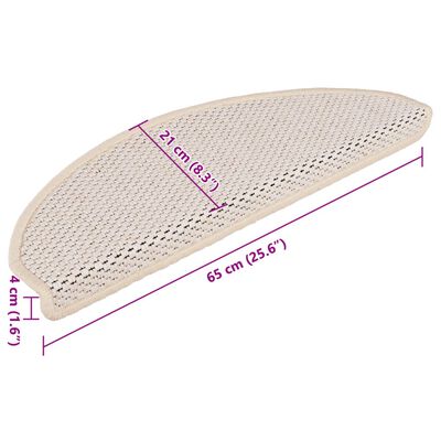 vidaXL Samoljepljivi otirači za stepenice 15 kom 65 x 21 x 4 cm berber