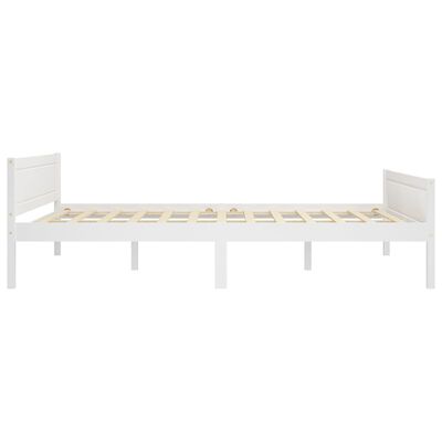 vidaXL Okvir za krevet od masivne borovine bijeli 140 x 200 cm