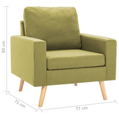 vidaXL 2-dijelni set sofa od tkanine zeleni