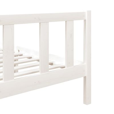 vidaXL Okvir za krevet bijeli 90x190 cm jednokrevetni masivno drvo