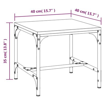 vidaXL Bočni stolići 2 kom crni 40 x 40 x 35 cm od konstruiranog drva