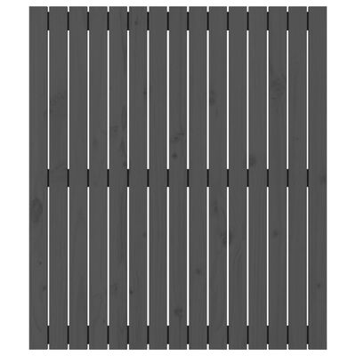 vidaXL Zidno uzglavlje sivo 95,5x3x110 cm od masivne borovine
