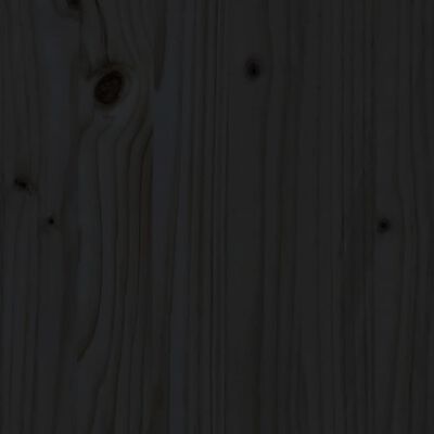 vidaXL Dnevni ležaj crni 90 x 200 cm od masivne borovine