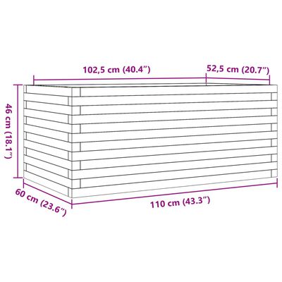 vidaXL Vrtna sadilica 110 x 60 x 46 cm od masivnog drva duglazije