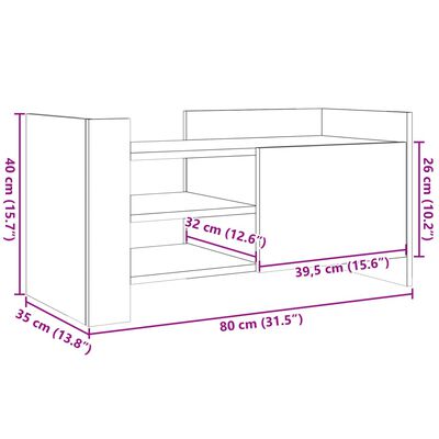 vidaXL TV ormarić boja hrasta sonome 80x35x40 cm konstruirano drvo