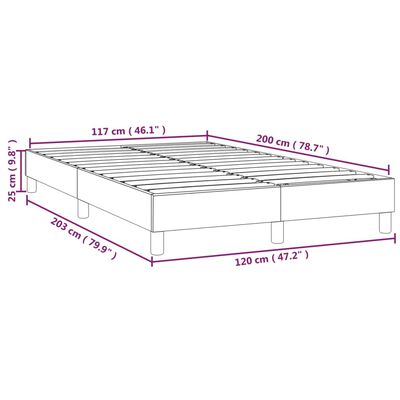 vidaXL Okvir za krevet boja cappuccina 120x200 cm umjetna koža