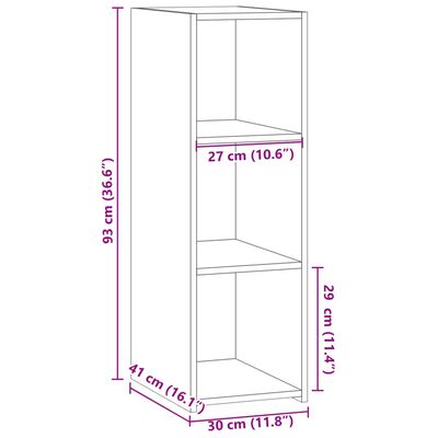 vidaXL Komoda siva boja betona 30x41x93 cm od konstruiranog drva