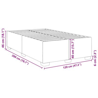 vidaXL Okvir za krevet crni 120 x 200 cm od umjetne kože