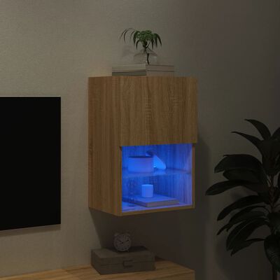 vidaXL TV ormarić s LED svjetlima boja hrasta sonome 40,5x30x60 cm