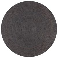 vidaXL Ručno rađeni tepih od jute okrugli 90 cm tamnosivi