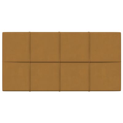 vidaXL Zidne ploče 12 kom smeđe 60 x 30 cm baršunaste 2,16 m²