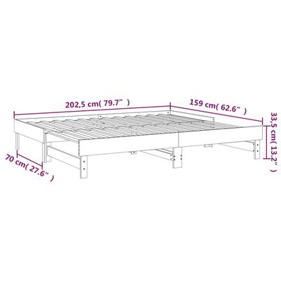 vidaXL Dnevni ležaj na izvlačenje boja meda 2x(80x200) cm od borovine