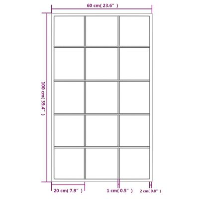 vidaXL Zidna ogledala 4 kom crna 100x60 cm metalna