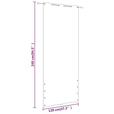 vidaXL Balkonski zastor smeđe-sivi 120 x 240 cm od tkanine Oxford