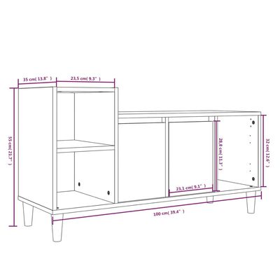 vidaXL TV ormarić bijeli 100 x 35 x 55 cm od konstruiranog drva